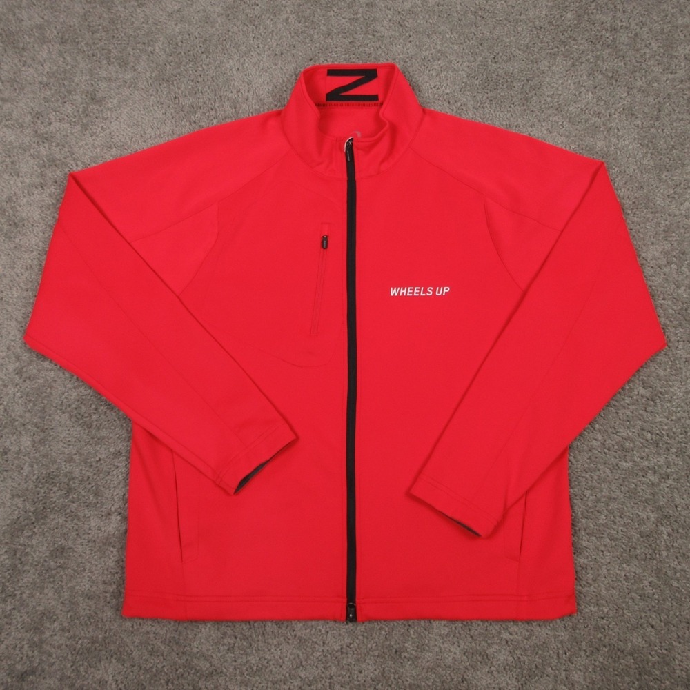 Zero Restriction Jacket Mens XL Red Solid Softshell Windbreaker Tour Series Coat
